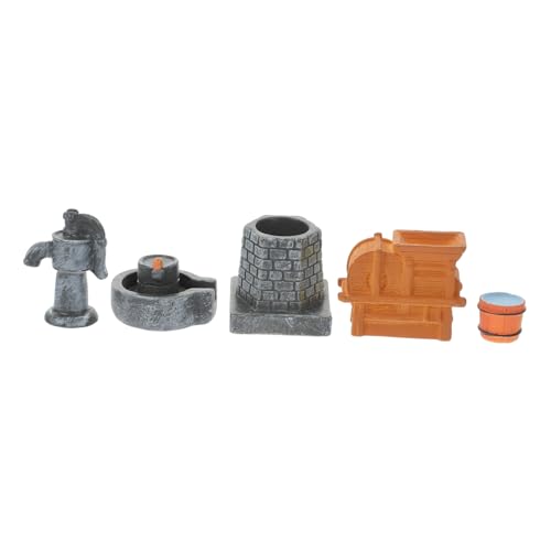 Supvox 5 Stück Teiliges Miniatur Bauernhof Werkzeuge aus Resin Rustikales Design Charmante Mini Farm Zubehör Dekoration für Puppenhaus und Kinderzimmer von Supvox
