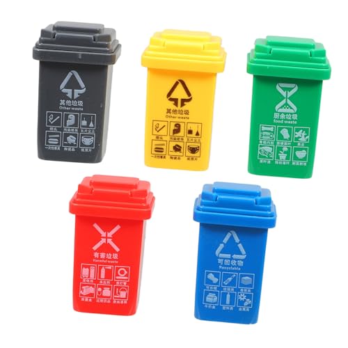Supvox 5 Stück Teiliges Miniatur Mülltonnen mit Deckel Pädagogisches für Robustes Puppenhaus Zubehör zur Abfalltrennung Detailgetreue Modelle für Schlafzimmer und Büro Lernspielzeug Supvox 5 Stück Teiliges Miniatur Mülltonnen mit Deckel Pädagogisches für Robustes Puppenhaus Zubehör zur Abfalltrennung Detailgetreue Modelle für Schlafzimmer und Büro Lernspielzeug von Supvox
