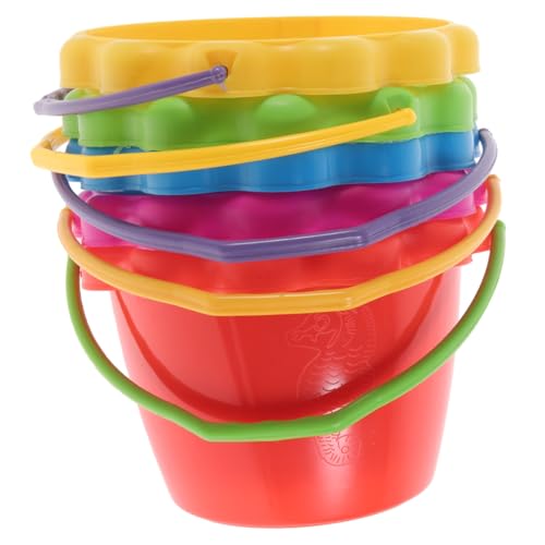 Supvox 5 Stück Teiliges Sandspielzeug aus Robustem Kunststoff Kleine Sand Eimer für Kleinkinder Leicht Sicher und Vielseitig für Strand Garten und Outdoor Spiele Geeignet Zufällige Farbe von Supvox