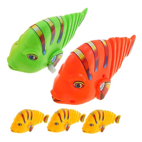 Supvox 5 Stück Teiliges Wind Up Schwimmfisch Bunte Cartoon Fische zum Baden Schwingendes Wasserspielzeug für Einfaches Aufziehen Fördert Motorik und Badespaß Zufällige von Supvox