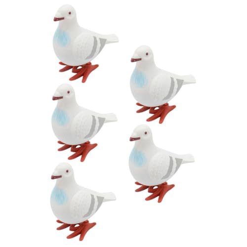 Supvox 5 Stück Teiliges Wind Up Tauben ohne Batterie Energiesparend Niedlich Dekoratives Mechanismus Pigeon Ornament Kleines Tragbares von Supvox