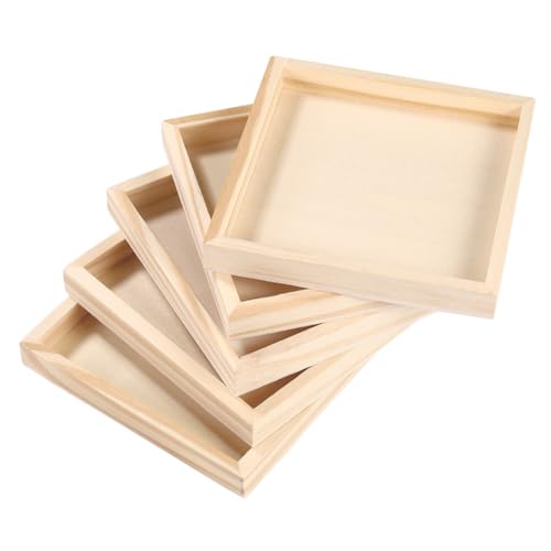 Supvox 5 Stück Unvollendete Holztabletts für Puzzles Quadratische Holztabletts zur Aufbewahrung für Praktischen Einsatz im Haushalt Supvox 5 Stück Unvollendete Holztabletts für Puzzles Quadratische Holztabletts zur Aufbewahrung für Praktischen Einsatz im Haushalt von Supvox