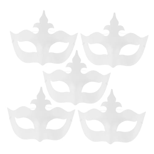 Supvox 5 Stück Weiße Papiermasken Diy Halbmaske für Karneval Maskerade und Partys Unbemalte Masken zum Basteln zum Ausmalen und Gestalten für Kreative Veranstaltungen Supvox 5 Stück Weiße Papiermasken Diy Halbmaske für Karneval Maskerade und Partys Unbemalte Masken zum Basteln zum Ausmalen und Gestalten für Kreative Veranstaltungen von Supvox