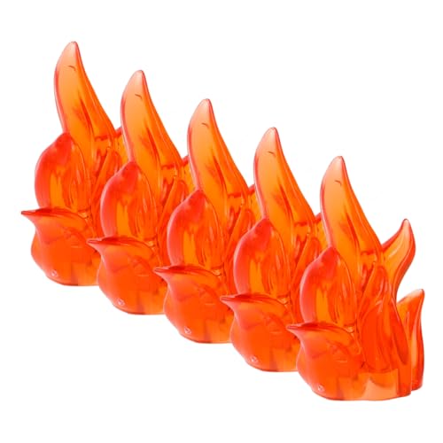 Supvox 5 Stück Zusammengebaute Bausteine Actionfiguren entwicklung bausteine Miniatur-Feuerkriegsspiel Actionfigur Bluteffekte Uhren Plastik Orange von Supvox