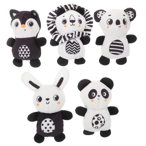 Supvox 5 Stück babygeschenke Babyspielzeug Weiche Spielzeuge interaktives kauspielzeug kleinkindspielzeug Fingerpuppen Masse Fingerpuppen der Familie PP Baumwolle von Supvox