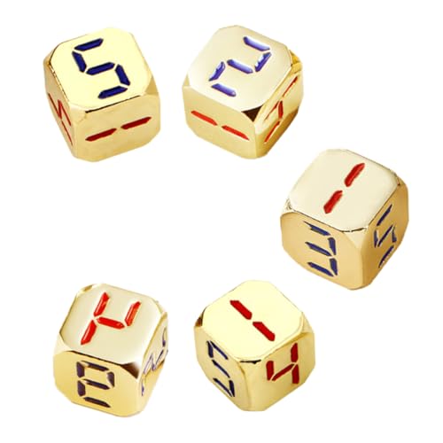 Supvox 5 Stück goldene Zahlenwürfel Spiellehrwürfel klein Mini Party Ecke Brettspiel-Tool tragbare Würfel Würfelspielspielzeug 6-seitige Würfel Spiel Würfel Zinklegierung Supvox 5 Stück goldene Zahlenwürfel Spiellehrwürfel klein Mini Party Ecke Brettspiel-Tool tragbare Würfel Würfelspielspielzeug 6-seitige Würfel Spiel Würfel Zinklegierung von Supvox