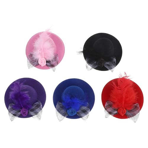 Supvox 5 kleine Hüte für Puppen – Miniaturhauben als Accessoires – Puppenhaus Deko – Elegante Kopfbedeckungen für Festliche Anlässe Supvox 5 kleine Hüte für Puppen – Miniaturhauben als Accessoires – Puppenhaus Deko – Elegante Kopfbedeckungen für Festliche Anlässe von Supvox