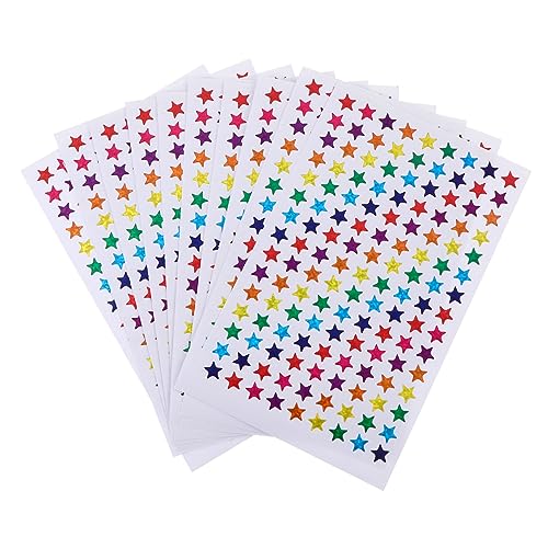 Supvox 50 Blatt Belohnungsaufkleber Kinderaufkleber Belohnungsaufkleber Für Selbstklebende Belohnungsetiketten Belohnungsaufkleber Fünfzackiger Sternaufkleber Kinderbelohnungsaufkleber von Supvox