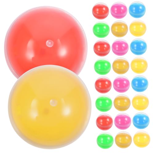 Supvox 50 Stück Befüllbare Plastikkugeln Kapseln für DIY Bastelprojekte Spielzeugüberraschungen Partygeschenke und Klassenzimmerpreise von Supvox