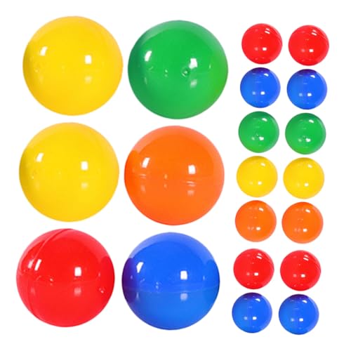 Supvox 50 Stück Bunte Aufklappbare Kunststoff lotteriekugeln Nahtlose Kleine Hohlkugeln zum Befüllen Praktische Raffle Balls für Tombola Partyspiele und Gewinnaktionen von Supvox