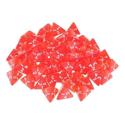 Supvox 50 Stück Facettierte Würfel Spielwürfel Würfel Für Das Klassenzimmer Spielwürfel Klassenzimmerwürfel Polyedrische Würfel Rollenspielwürfel Massenwürfel Acryl Rot von Supvox