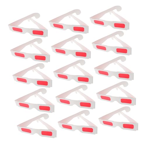 Supvox 50 Stück Feuerwerksgläser Glasreaktor Konversation Herzen Brille Valentinstag-herzglas Valentinstag-fingerglas Rote Und Blaue Brille Pappbrille Für Pappgläser Papier von Supvox