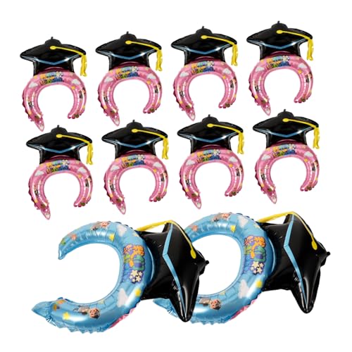Supvox 50 Stück Graduation Hair Hoop Aufblasbare Fotorequisite und Lustige Party Dekoration für Abschlussfeiern Schulaufführungen und Besondere Anlässe von Supvox