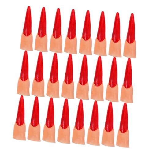 Supvox 50 Stück Halloween Fake Fingertips mit Horror-klauen Wiederverwendbare Kunststoff-fingerspitzen für Kostüme Gruselige Partydekorationen und Cosplay Passend für Verschiedene von Supvox