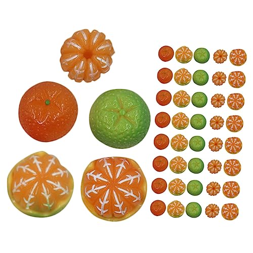 Supvox 50 Stück Künstliche Orange Künstliche Früchte Gefälschte Früchte Orangefarbene Reize Fruchtzauber Schmuckherstellung Fruchtanhänger Puppenhaus Zubehör Mini Winzige Reize Harz von Supvox