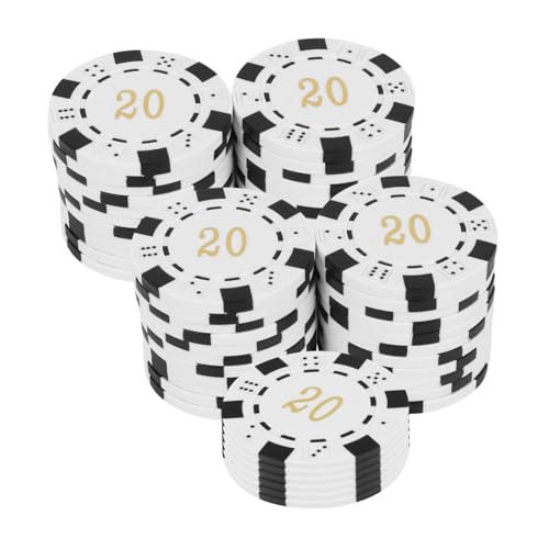 Supvox 50 Stück Kunststoff Bingo Chips mit Zahlen Bedruckt Runde Spielchips aus Glattem Abs Kunststoff Farbige Zählchips für Poker Mahjong und Party Wiederverwendbare Spielmünzen für von Supvox