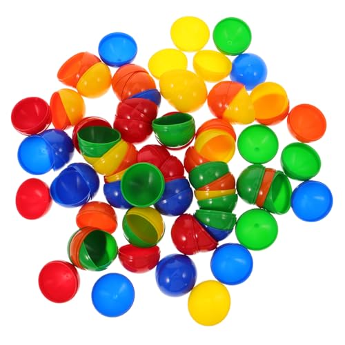 Supvox 50 Stück Kunststoff Lotteriebälle Teilbare und Bunte Requisiten für Partys Spiele und Tombolas für Dekoration und Überraschungen von Supvox
