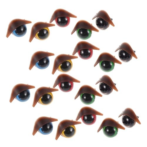 Supvox 50 Stück Kunststoff-sicherheitsaugen, Gehäkelte Puppenaugen, Bastelbedarf, Stofftieraugen, Plüschtiere, Ersatzaugen, Gefüllte Häkelaugen (einzelne Augenlidaugen Mit von Supvox