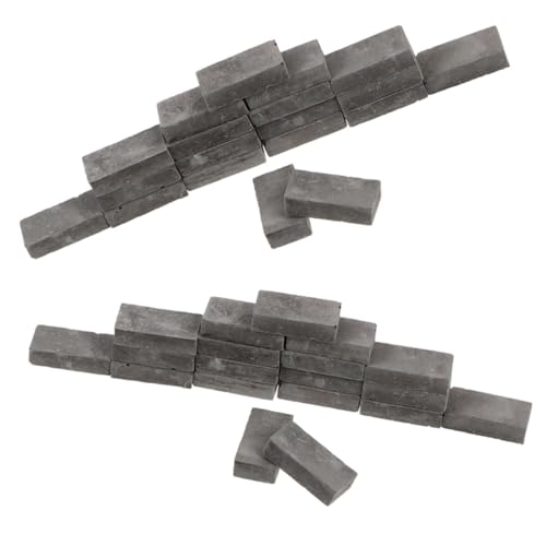 Supvox 50 Stück Maßstab Realistische Rechteckige Modellziegel für DIY Sandtisch Landschaftsbau Handliche Bausteine für Puppenhaus und Bastelprojekte von Supvox