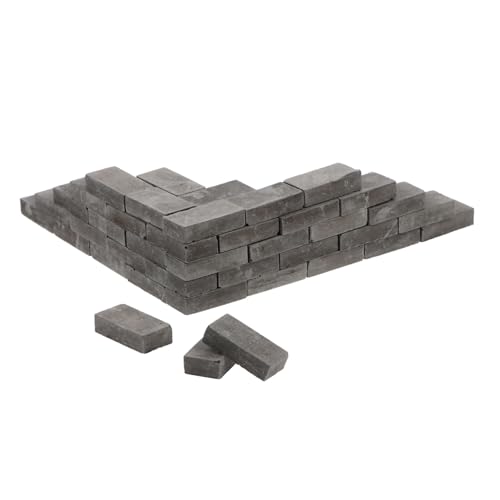 Supvox 50 Stück Maßstab Realistische Simulation Fein Poliert Sichere DIY Modellbausteine für Garten Puppenhaus und Individuelle Miniaturlandschaften von Supvox