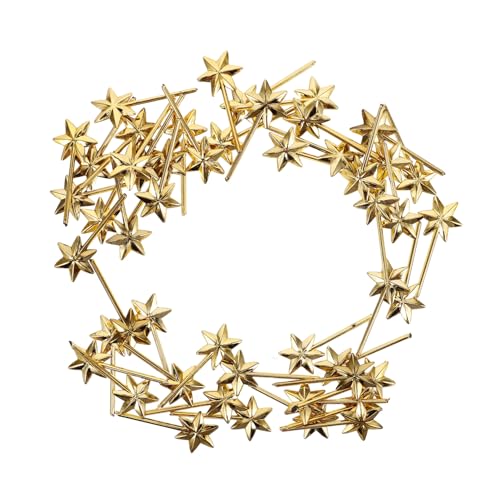 Supvox 50 Stück Mini Hexagramm Stäbe in Gold Kunststoff DIY Bastelstäbe für Partydekoration Vielseitige Kleine mit Glänzender Oberfläche Langlebig und Präzise Verarbeitet von Supvox