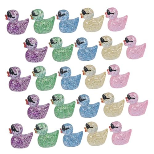 Supvox 50 Stück Miniature Leuchtende Ente Figuren Mini Deko für Mikrolandschaften Gartenornament Spielzeughaus Aquarium Dekoration von Supvox