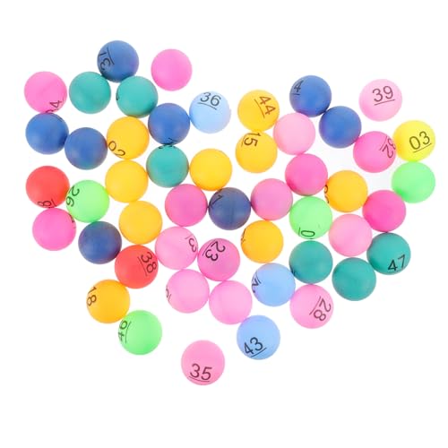 Supvox 50 Stück Nummerierte Kunststoff Kugeln Leichte Kleine Bälle für Partyspiele Wiederverwendbare Bunte Zahlen Kugelspiel für Unterhaltung und Tombola Supvox 50 Stück Nummerierte Kunststoff Kugeln Leichte Kleine Bälle für Partyspiele Wiederverwendbare Bunte Zahlen Kugelspiel für Unterhaltung und Tombola von Supvox