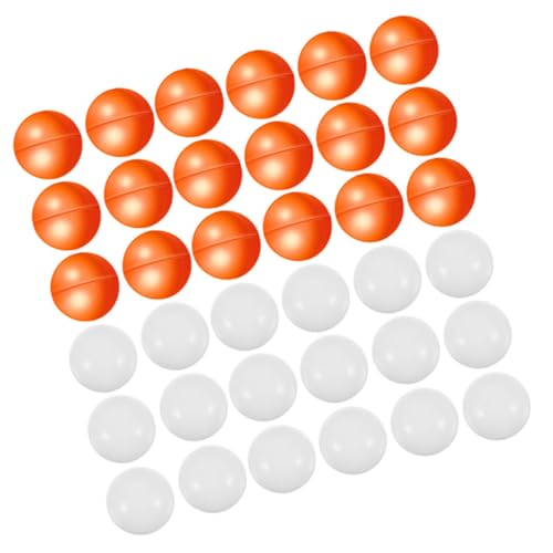 Supvox 50 Stück Öffnbare Lotteriekugeln aus Kunststoff Runde Tombola Bälle in Orange und Weiß Hohlkugeln für Partyspiele Gewinnspiele und Festliche Aktivitäten von Supvox