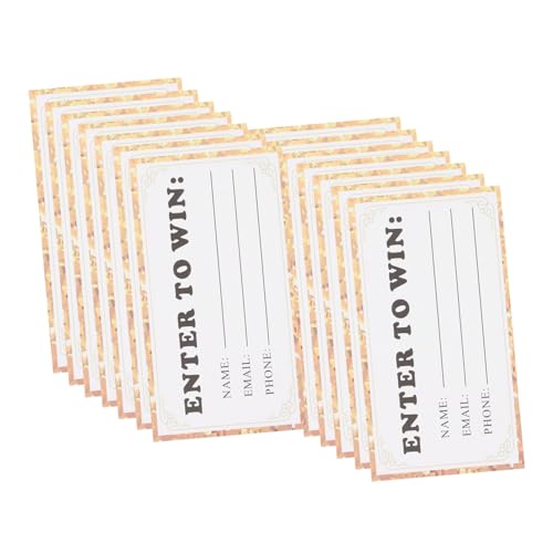 Supvox 50 Stück Raffle Tickets Karten mit für Name Mail Adresse und Telefonnummer für Veranstaltungen Spendenaktionen und Wettbewerbe Glatt Beschreibbar von Supvox