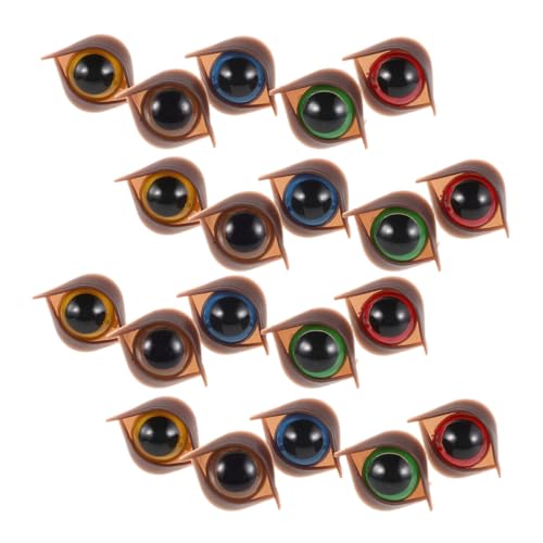 Supvox 50 Stück Sicherheitsaugen aus Kunststoff für Häkeltiere mit Eyelid Design für DIY Plüschspielzeug und Bastelprojekte Unterlegscheiben von Supvox