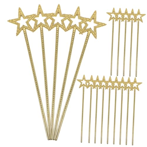 Supvox 50 Stück Stern Zauberstäbe aus Leichte Engel und Feenstäbe für Kostüm Cosplay Bühnenauftritte für Halloween Fest und Partydekoration von Supvox