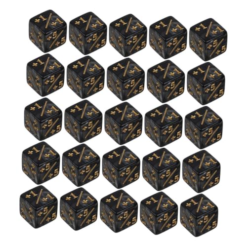 Supvox 50 Stück Teiliges Acryl Würfelspiel Set mit Perlmutt Effekt Mathe Lernwürfel mit Zahlen und Rechenzeichen Langlebige Spielwürfel für Partyspiele und Pädagogische Ab Vorschulalter von Supvox