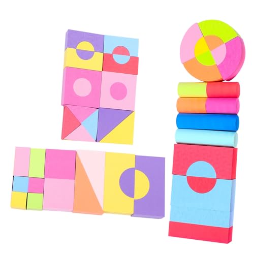 Supvox 50 Stück Teiliges Buntes Eva Schaumstoff Bausteine Weiche Sichere Montessori Spielsteine für Kleinkinder Jahre Fördert Feinmotorik Räumliches und Spielerisches Lernen im von Supvox