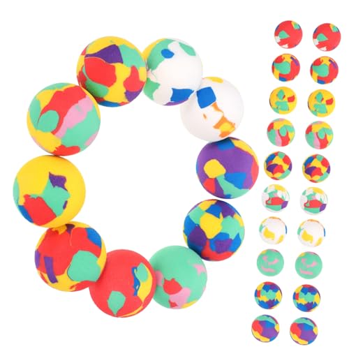 Supvox 50 Stück Teiliges EVA Bälle Bunte Elastische Spielbälle aus Hochwertigem EVA Material Leichte Strapazierfähige Stressabbau und Decompression Spielzeuge für Drinnen und Draußen für von Supvox