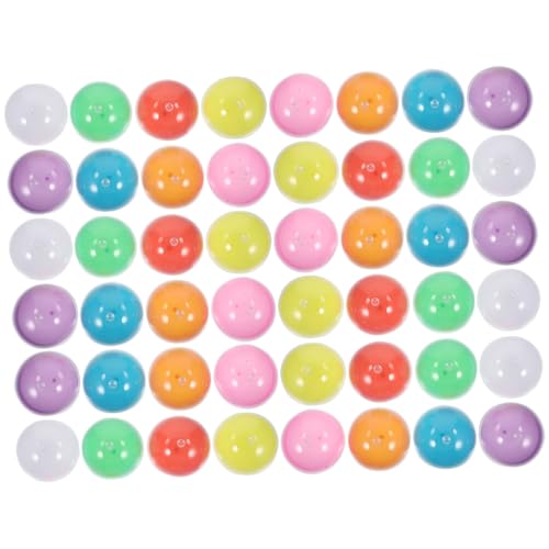 Supvox 50 Stück Teiliges Halbtransparente Bunte Lottokugeln Bruchfest Leicht Wiederverwendbar für Spiele Gewinnspiele Freizeitaktivitäten Party und Familienveranstaltungen von Supvox