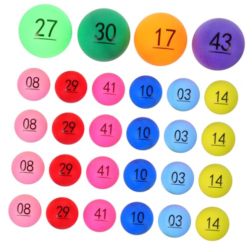 Supvox 50 Stück Teiliges Kunststoff lottokugeln mit Klarer Nummerierung Wiederverwendbare Transparente Raffle Balls für Partyspiele Gewinnspiele und Feierlichkeiten Vielseitig Einsetzbar von Supvox