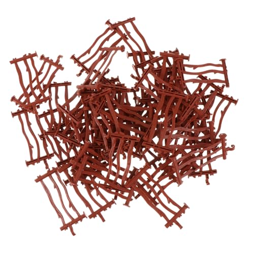 Supvox 50 Stück Teiliges Miniatur Zaun aus Robustem Kunststoff Sicher und Waschbar Lebensechte DIY Farm Szenenbegrenzung für Modellbau für Pferde und Tiergehege Detaillierte von Supvox