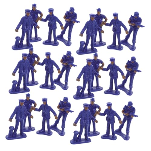 Supvox 50 Stück Teiliges Realistisches Polizeifiguren Set aus Robustem Kunststoff für Sandtischdekoration Miniatur Polizeimodelle zur Szenengestaltung für Dioramen Desktop und von Supvox
