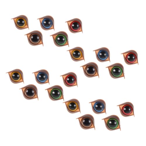 Supvox 50 Stück Teiliges Sicherheitsaugen mit Doppel augendeckel und Unterlegscheiben Kunststoff Augen für DIY Häkeltiere Plüschtiere Puppen Vielseitiges Bastelzubehör Braune von Supvox