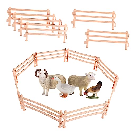 Supvox 50 Stück Teiliges von Realistischen Spielzeugzäunen für Pferde und Tiere Fencing Panels Zubehör für Stall für Kreative Spielwelten und Fantasievolles von Supvox