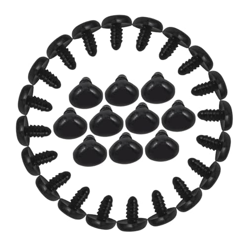 Supvox 50 Stück Tierische Nase Gehäkelte Tiernase Gehäkeltes Puppe Machen Nase Tierhandwerk Nase Kaninchen Gehäkelte Puppennase Babypuppennase Plüschtier Nase Plastik Black von Supvox