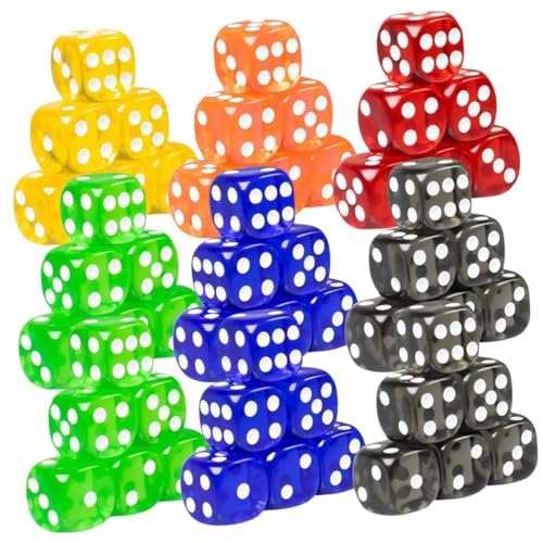 Supvox 50 Stück Transparente Würfel sechsseitige Würfel Spiel Würfel Partygeschenk Farbspiel Würfelspiel Brettspiele Würfel Partyspielwürfel Spielzubehör Partywürfel Acryl Zufällige Farbe Supvox 50 Stück Transparente Würfel sechsseitige Würfel Spiel Würfel Partygeschenk Farbspiel Würfelspiel Brettspiele Würfel Partyspielwürfel Spielzubehör Partywürfel Acryl Zufällige Farbe von Supvox