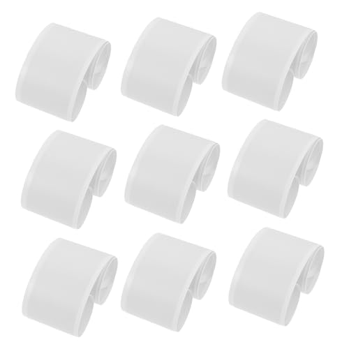 Supvox 50 Stück Weiße Slap Armbänder für DIY Bemalbare Kunststoff schnapparmbänder Blanko Handgelenkbänder zum Gestalten Kreativset für Geburtstagsfeiern Basteln und Events von Supvox