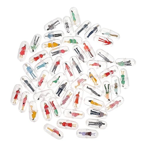 Supvox 50 Stücke Kapsel Modell Kapseln Dekorationen Miniaturen Mini Figuren Groß Kunststoff Bunte von Supvox