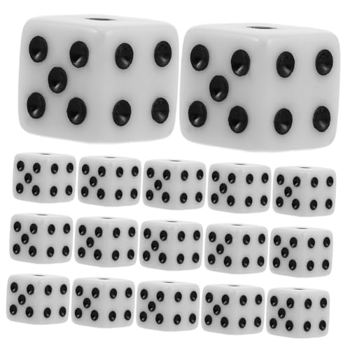Supvox 50-teiliges Set Standard-spielwürfel Acryl Weiß von Supvox