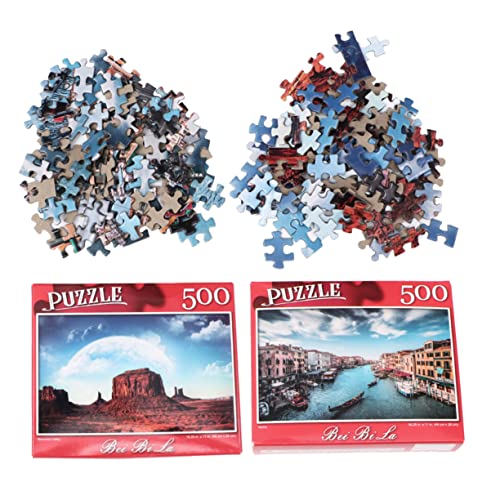 Supvox 500 Stück, 2 Sätze Puzzlespielzeug Rahmen Würfel lustig hart Rätsel Supvox 500 Stück, 2 Sätze Puzzlespielzeug Rahmen Würfel lustig hart Rätsel von Supvox
