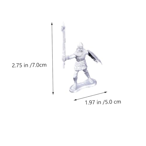 Supvox 56 Stück Teiliges Mittelalterliche Soldaten Figuren Mini Modellspielzeug aus Kunststoff Ritter Krieger und Pferde Detailreich Sicher als Kinderzimmer Dekoration und Geschenk von Supvox