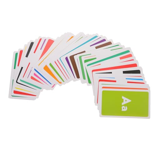 Supvox 58 Stück Karteikarten zur Früherziehung Alphabete Karteikarten Lernen Lernkarten Lernspielzeug Bildungskarten Alphabet-Karte Nummer Flash-Karten Papier von Supvox