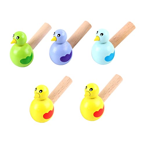 Supvox 5Stücke Holzpfeife Im Vogel Design Kreatives Musikspielzeug Für Farblich Sortiert Für Jungen Und Sicheres Und Langlebiges Für Stundenlangen Spaß von Supvox