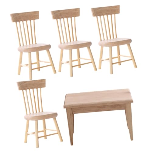 Supvox 5Stücke Möbel Set Aus Holz Teiliges Und Stuhlset Für Puppenhaus Dekoration Hochwertige Mini Möbel Für Kinderzimmer Und Kreative Spielwelten Supvox 5Stücke Möbel Set Aus Holz Teiliges Und Stuhlset Für Puppenhaus Dekoration Hochwertige Mini Möbel Für Kinderzimmer Und Kreative Spielwelten von Supvox